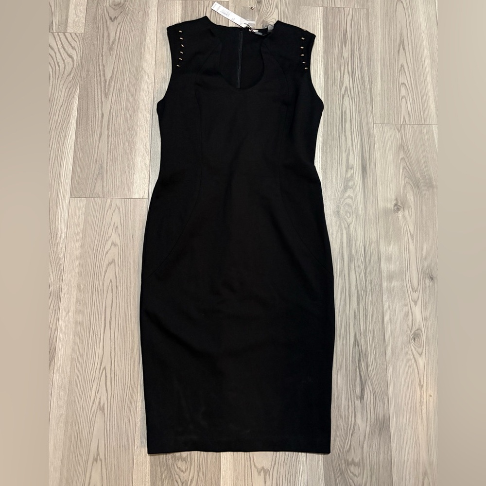 T. Tahari Black Midi Dress NWT Size 10